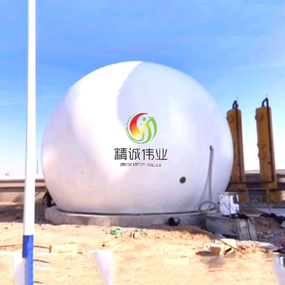 Einfach installierbarer Biogasgashalter für Biogas- und Abwasseraufbereitungsanlagen