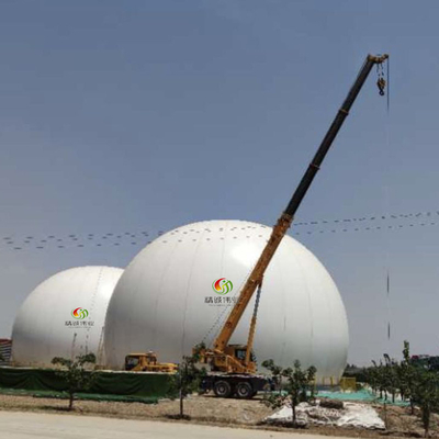 Einfach installierbarer Biogasgashalter für Biogas- und Abwasseraufbereitungsanlagen