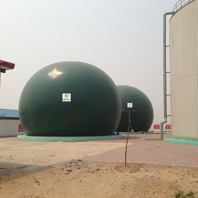 Einfach installierbarer Biogasgashalter für Biogas- und Abwasseraufbereitungsanlagen